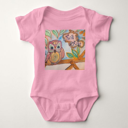 6. Baby Meisje Twit Twoo Uil Bodysuit (Voorkant)
