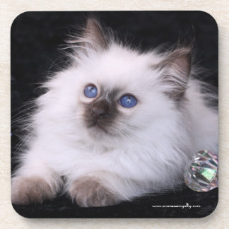 6 Balinese harde onderzetters met kurk achterzijde