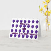 "6" BALLONNEN VOOR UW ****6E VERJAARDAG *** VEEL P KAART (Gele Bloem)