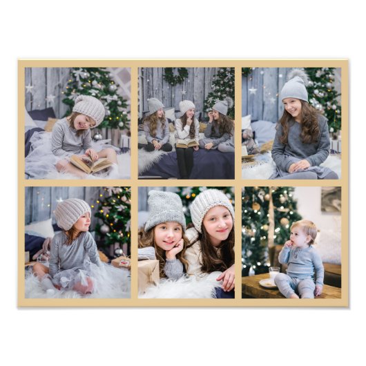 6 Beige Kinder Photo Shoot Gallery Foto Afdruk (Voorkant)