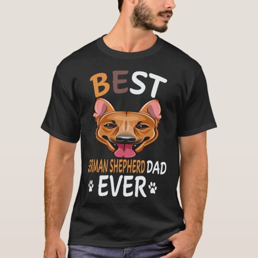 6 Beste Duitse Herders Vader Ooit Duitse Herder T-shirt (Voorkant)