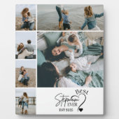 6 Beste Stiefmoeder Ooit Aangepaste Foto Collage Fotoplaat (Voorkant)
