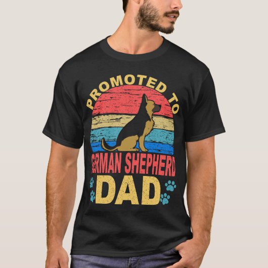 6 Bevorderd tot Duitse Herders Vader T-shirt (Voorkant)