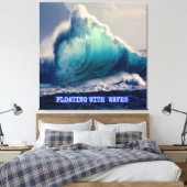6.Blauwe oceaangolven, oceaanliefhebbers cadeaus, Canvas Afdruk (Insitu (Slaapkamer))