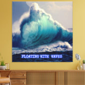 6.Blauwe oceaangolven, oceaanliefhebbers cadeaus, Canvas Afdruk (Insitu (Woonkamer))