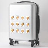6 Bloemen in een Kopje Sticker (Koffer)