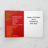 6 Boekhouddagen van Kerstmis Feestdagen Kaart (Binnen)