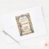 6 Boekplaten - Sprookjesprinses Vierkante Sticker (Envelop)