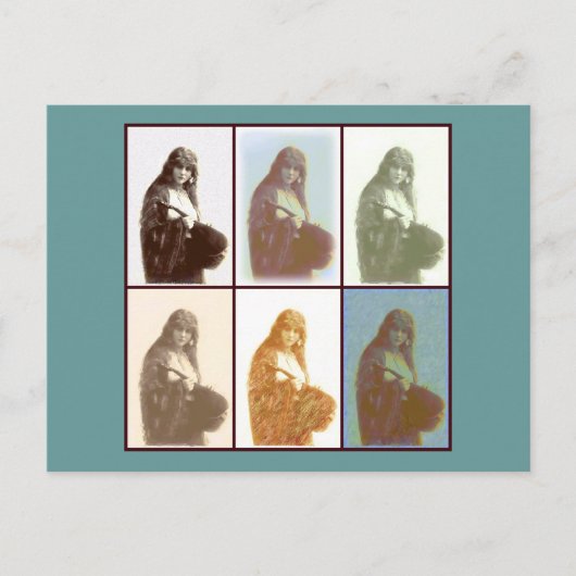 6 briefkaart zigeuners (Voorkant)