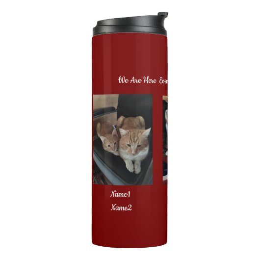 6 Cats Photo And Name ,Keepsake,Create You Own, Thermosbeker (Gedraaid links)