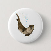 6 cm rondzwemmen Otter Badge Ronde Button 5,7 Cm (Voorkant)