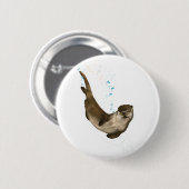 6 cm rondzwemmen Otter Badge Ronde Button 5,7 Cm (Voorkant /achterkant)