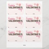 6 Corgi Dog Kinder klaslokaal Valentijnsdag Kaarte Briefhoofd (Achterkant)