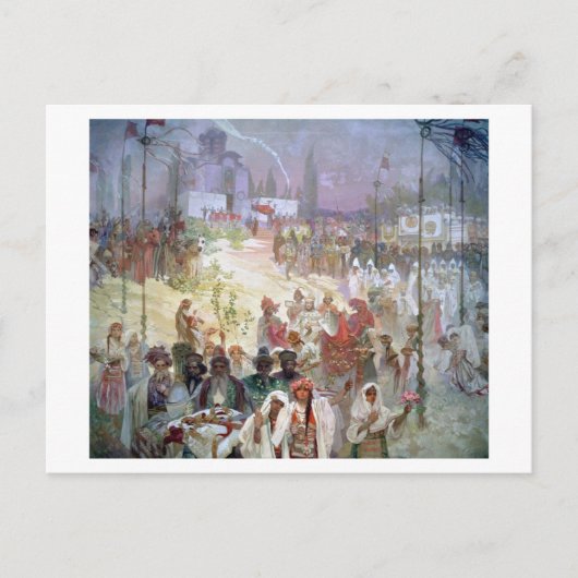 #6 Coronatie van Dusan als Oost-Romeinse keizer Briefkaart (Voorkant)