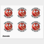 6 Cricket Ball Gepersonaliseerde Tekst Aangepaste Ronde Sticker (Vel)