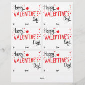 6 Cute Dogs Kinder Classroom Valentijnsdagen Kaart Briefhoofd (Achterkant)