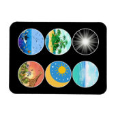 6 Dagen van Creatie - Genesis 1-2 School Teacher Magneet (Horizontaal)