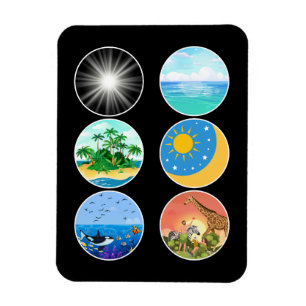 6 Dagen van Creatie - Genesis 1-2 School Teacher Magneet