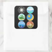 6 Dagen van Creatie - Genesis 1-2 School Teacher Vierkante Sticker (Tas)