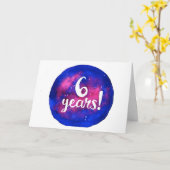 6 de Kaart jaar van de Verjaardag/van het Jubileum (Gele Bloem)