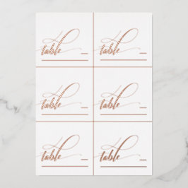 6 DIY Rose Gold Folie Calligraphy Vouw Plaatskaart Folie Feestdagenkaart