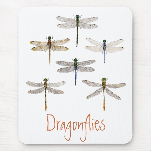 6 Dragonflies Mousepad Muismat (Voorkant)