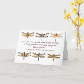 6 dragonfly-waterverven & quote kaart (Gele Bloem)