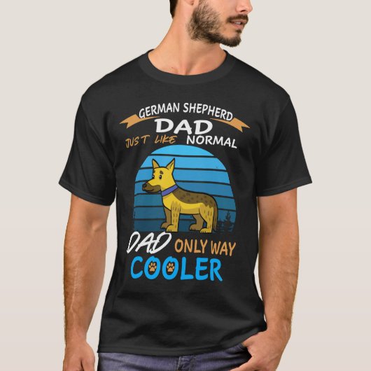 6 Duitse Herders Vader Net Als Normale Vader Allee T-shirt (Voorkant)