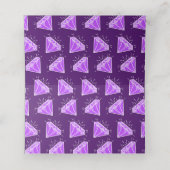 6 e amethyst bruiloft paars plaatskaartje (Binnenkant ongevouwen)