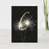 6 ^ e bruiloft sparkler kaart (Voorkant)