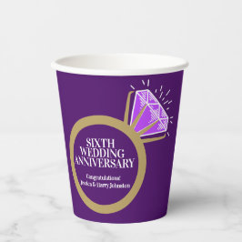 6 ^ e huwelijksdag amethyst belt leugens pa papieren bekers