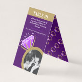 6 ^ e trouwdag gouden ring amethyst foto kaart (Achterkant)