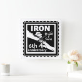 6 ^ e trouwdag traditioneel cadeauijzer vierkante klok (Huis)