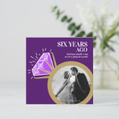 6 ^ e trouwdag van de amethyst - foto ' s kaart (Staand voorkant)