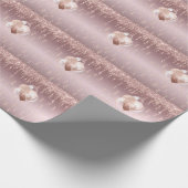 6' Een Roos Gold Celebration bij het verpakken van Cadeaupapier (Hoek)