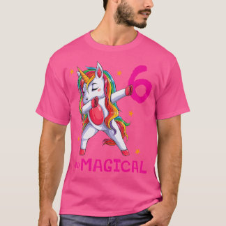 6 En Magische Meisjes 6de Verjaardag Eenhoorn 6 Ja T-shirt