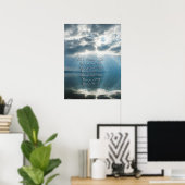 6 Ethiek van het leven met zonnestraal op het meer Poster (Thuiskantoor)