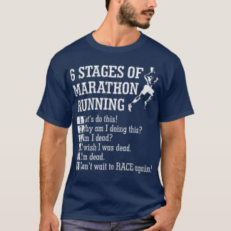 6 Fasen marathon RunningGift voor Runner T-shirt
