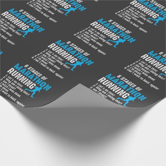 6 Fasen marathonloopbaan Cadeaupapier (Hoek)