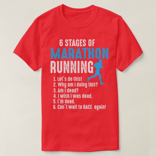 6 Fasen marathonloopbaan T-shirt (Design voorkant)