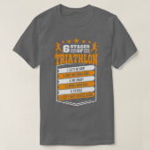 6 Fasen Triathlon Gift T-shirt (Design voorkant)