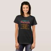 6 Fasen triathlon-loopbaancyclus T-shirt (Voorkant volledig)
