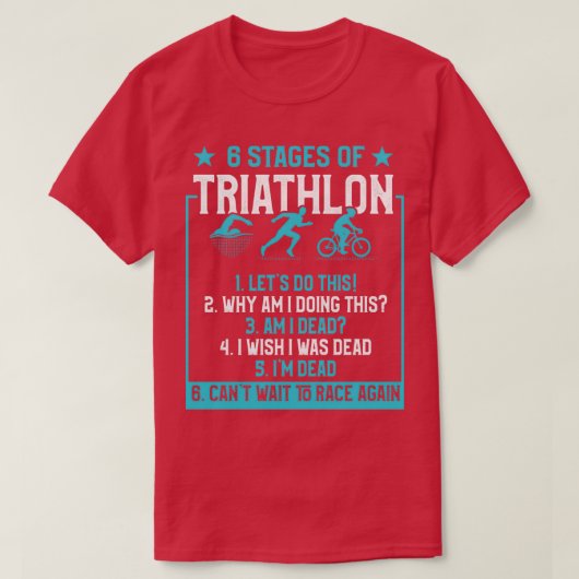 6 Fasen Triathlon T-shirt (Design voorkant)