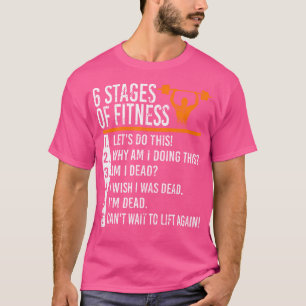 6 Fasen van Fitness Power Lifting Gym bodybuilding T-shirt