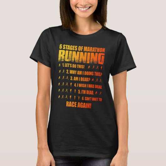 6 fasen van marathon t-shirt (Voorkant)