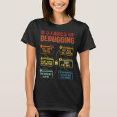 6 Fases van Debugging Software Ontwikkelaar IT Tec T-shirt (Voorkant)