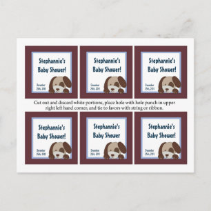 6 Favorieten Tags Lil League Puppy Hondensport Uitnodiging Briefkaart