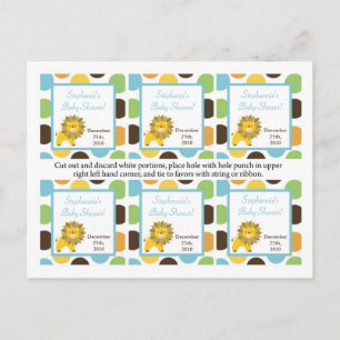 6 Favorieten Tags Oerwoud King Lion Safari Zoo Ani Uitnodiging Briefkaart