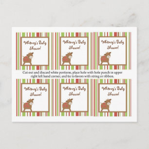 6 Favorieten Tags Rode Schuur Boerderij Koe Uitnodiging Briefkaart