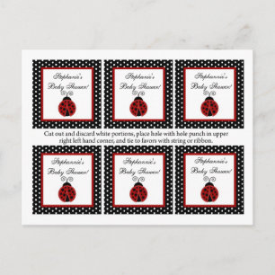 6 Favorietentjes Red Ladybug Uitnodiging Briefkaart